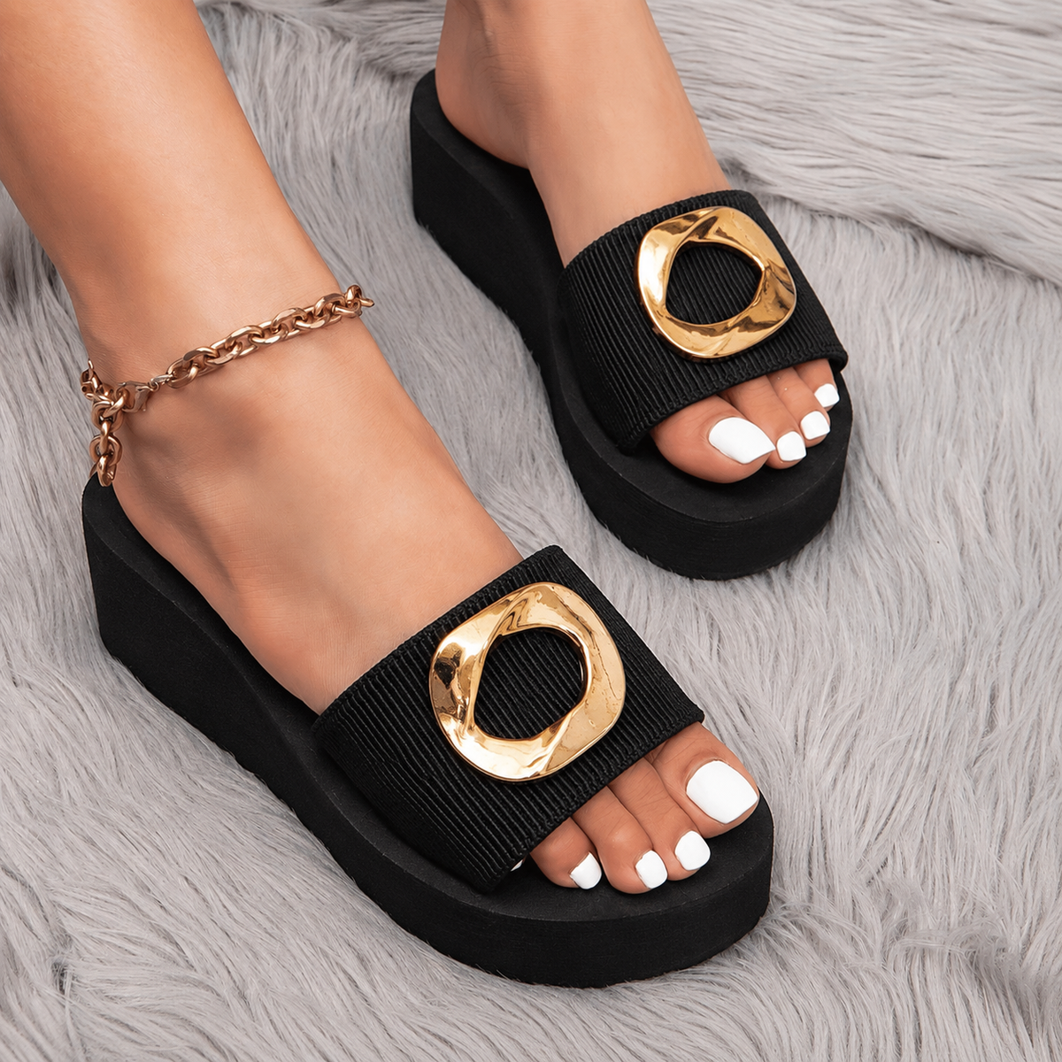 Saphira Ring-Detail Platform Sandals | Women's Chunky Sandals