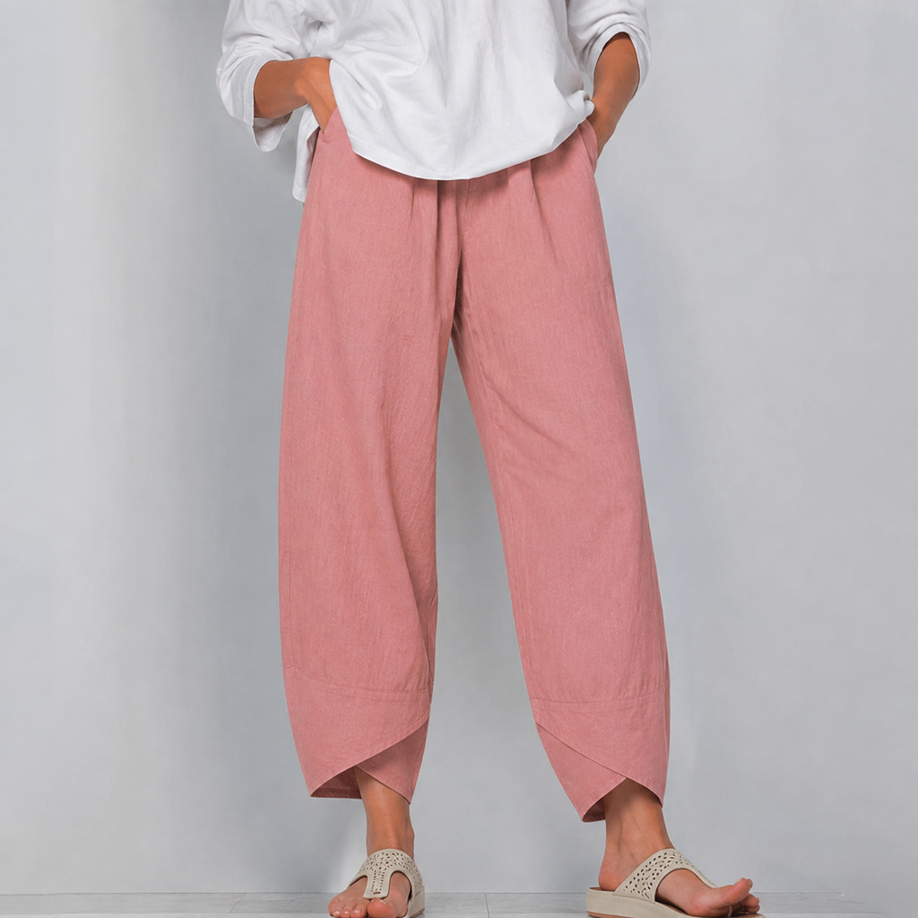 Felicity tulip hem cropped wide-leg pants