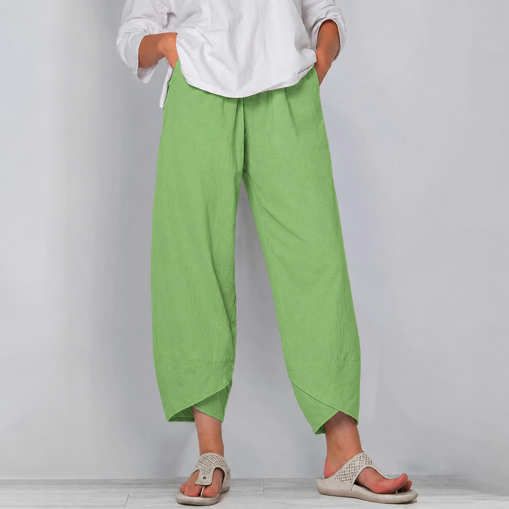 Felicity tulip hem cropped wide-leg pants