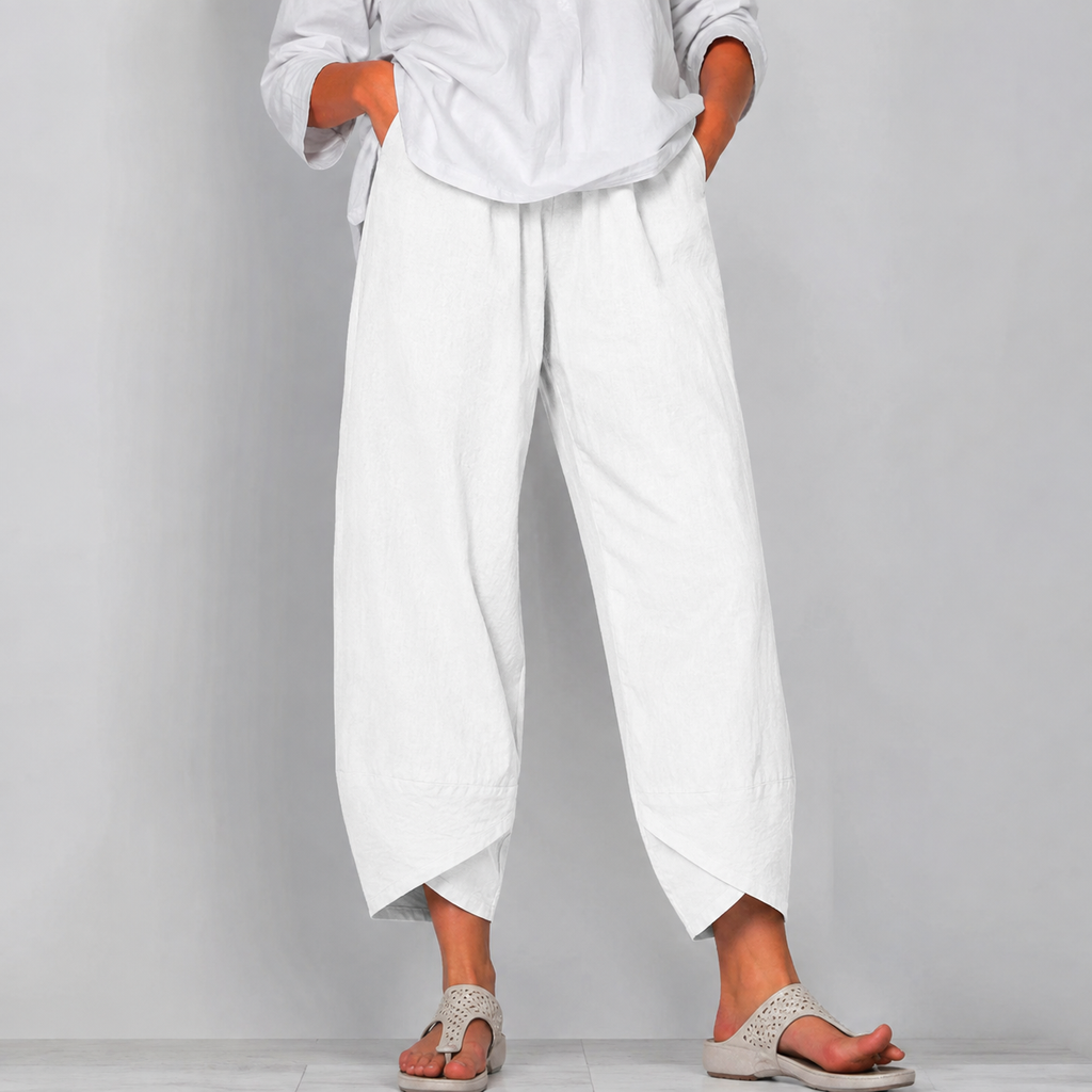 Felicity tulip hem cropped wide-leg pants