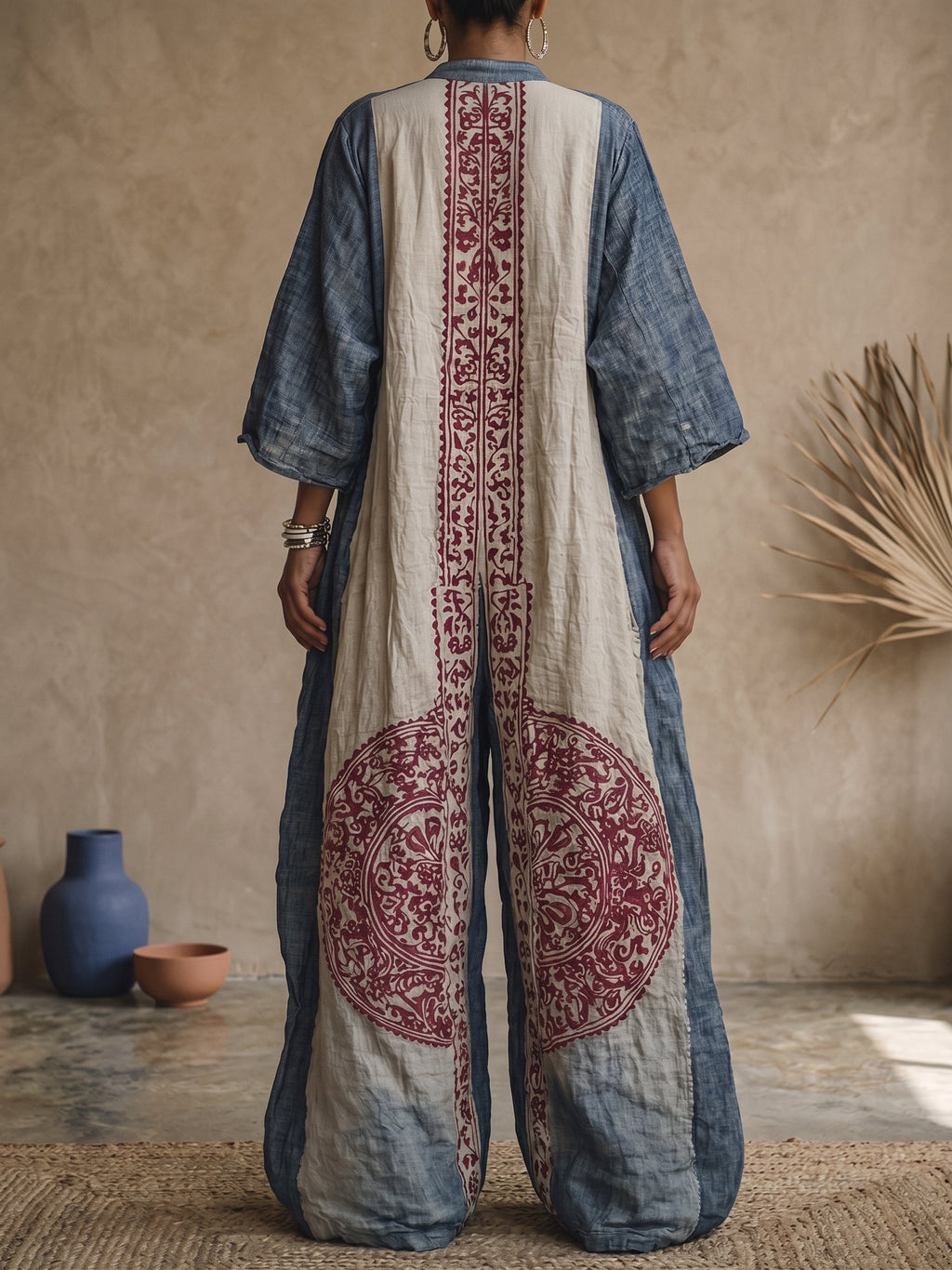 Imogen medallion print wide-leg jumpsuit