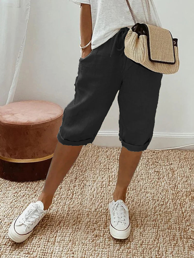 Georgina drawstring knee-length pants