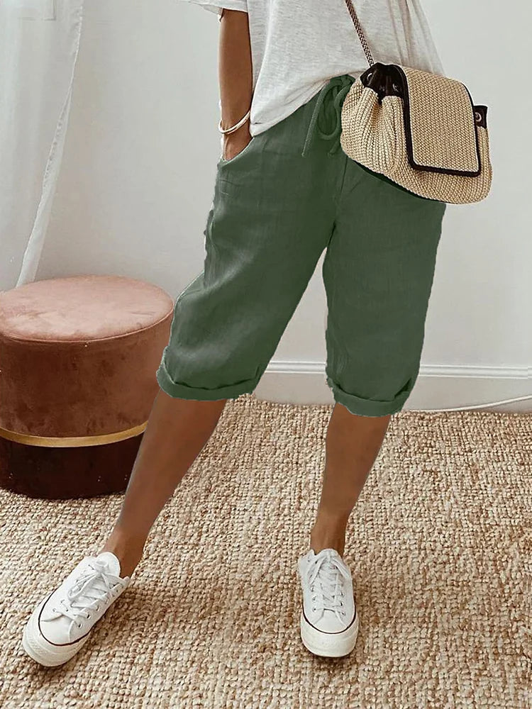 Georgina drawstring knee-length pants