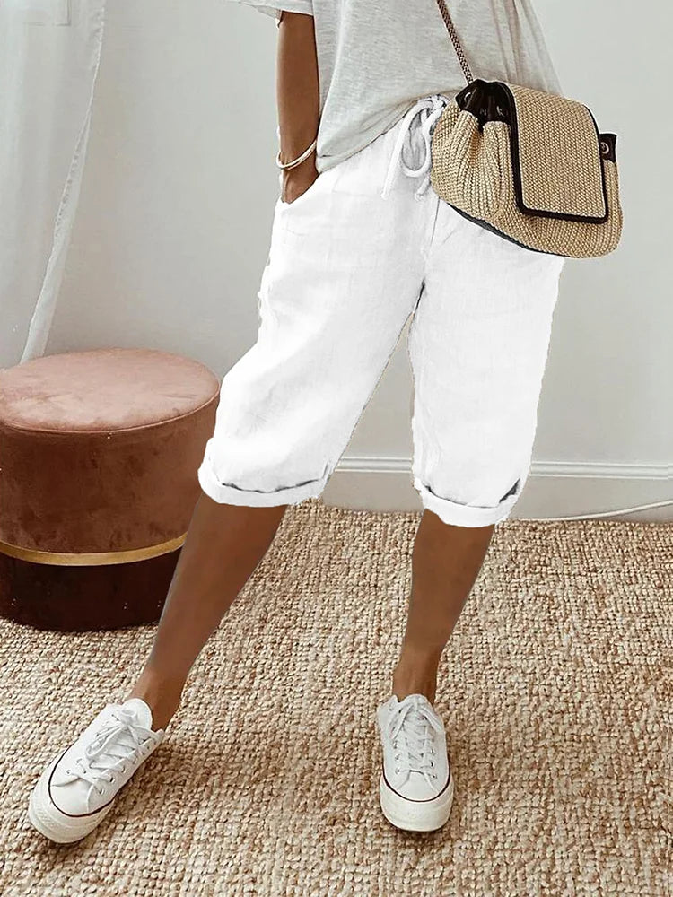 Georgina drawstring knee-length pants