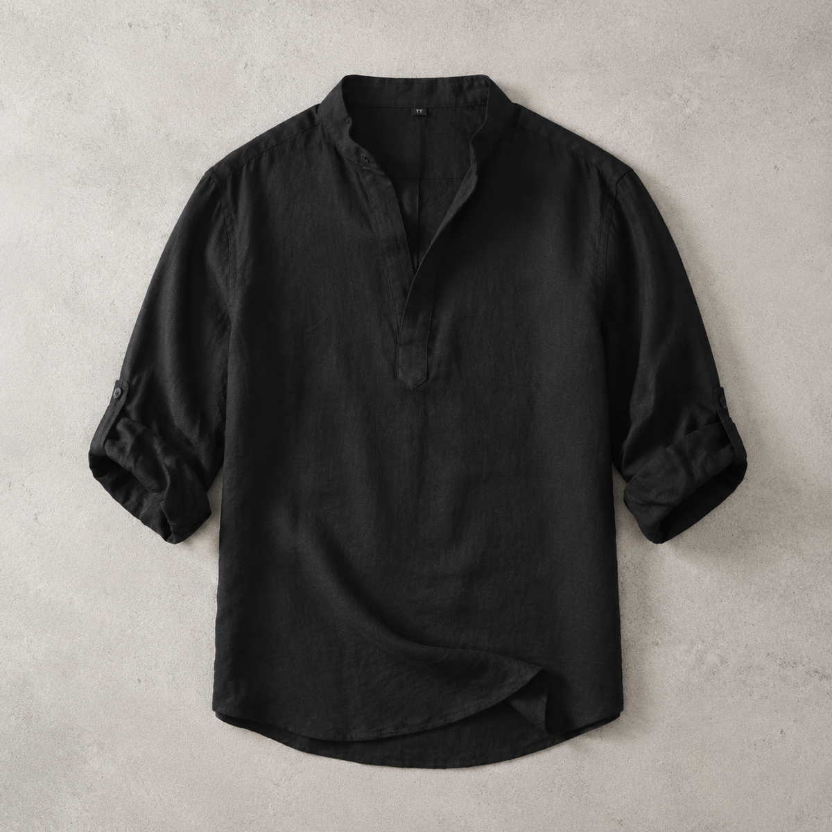 Henrietta band collar popover shirt