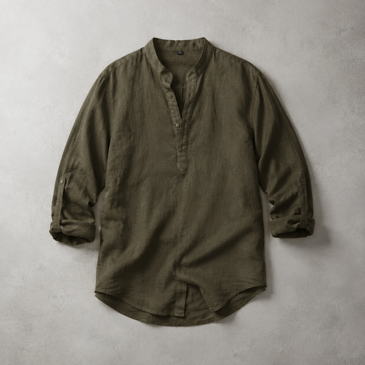 Henrietta band collar popover shirt