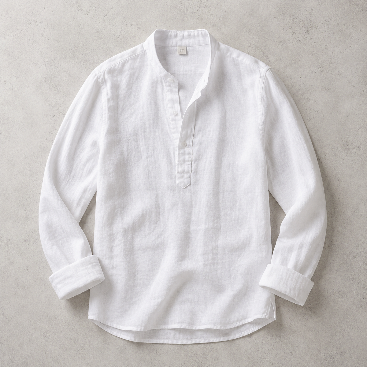 Henrietta band collar popover shirt