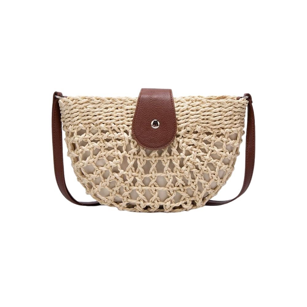 Molly half-moon open-weave crossbody bag