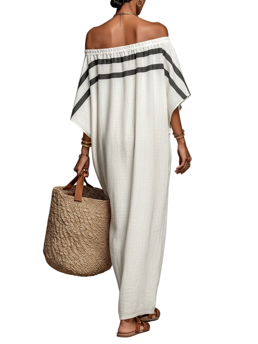 Ingrid off-shoulder batwing maxi dress