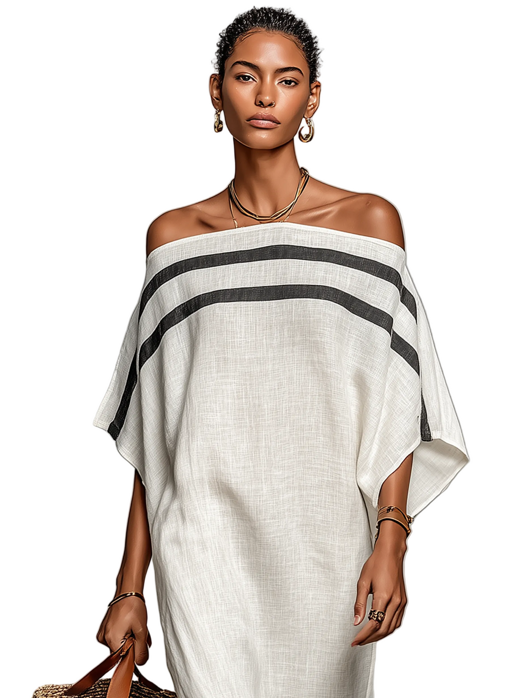 Ingrid off-shoulder batwing maxi dress
