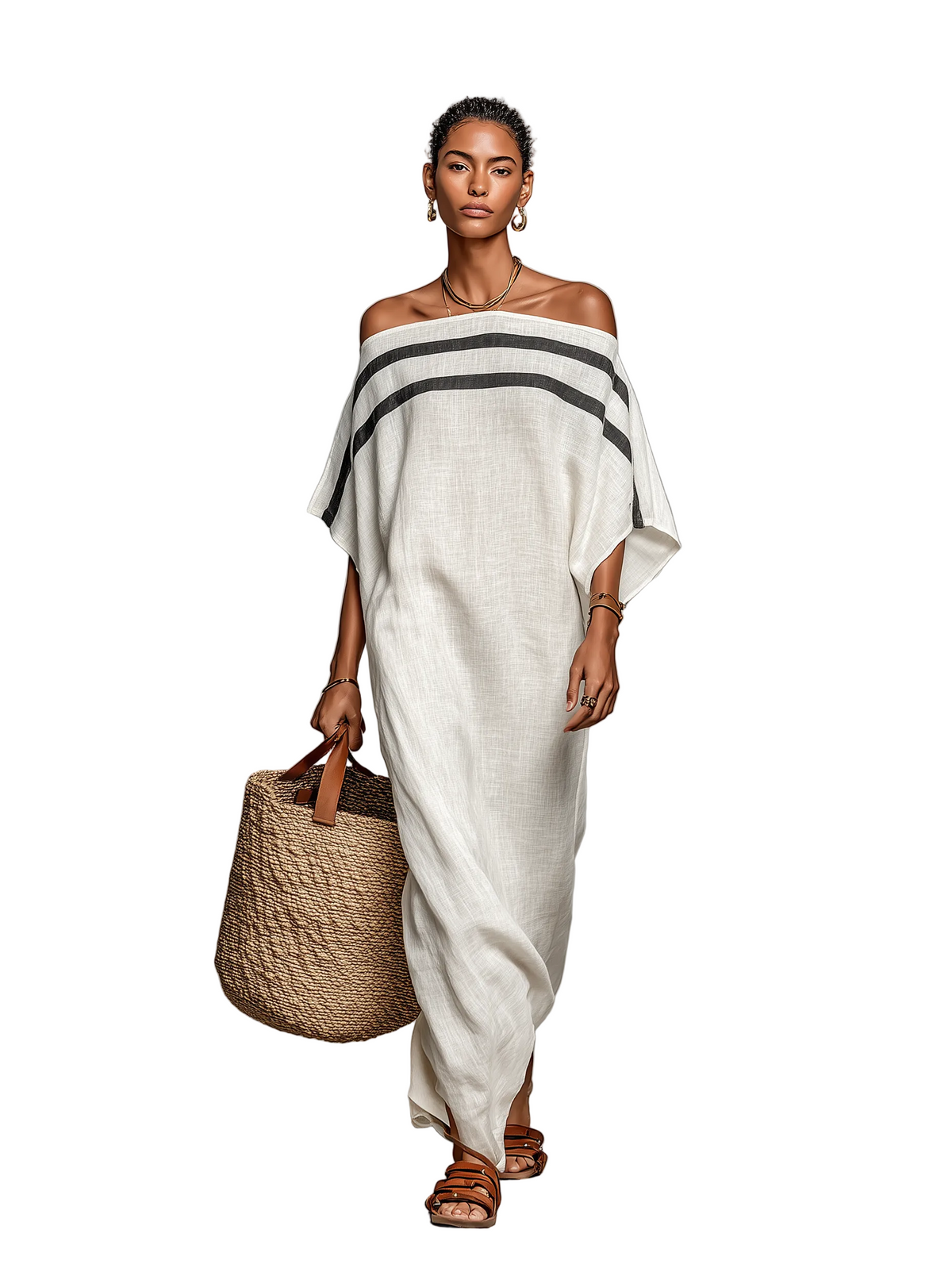 Ingrid off-shoulder batwing maxi dress