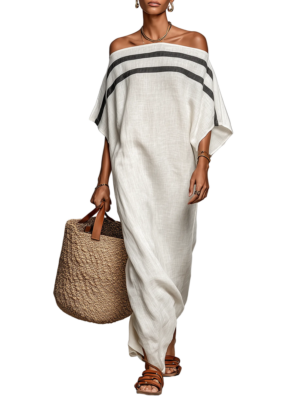Ingrid off-shoulder batwing maxi dress