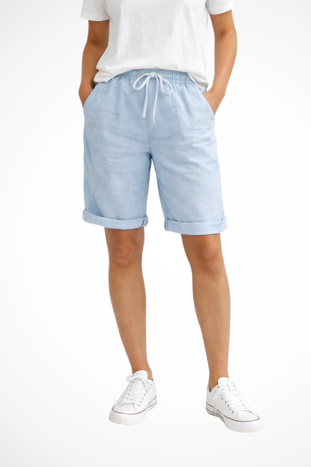 Isadora drawstring cuffed bermuda shorts