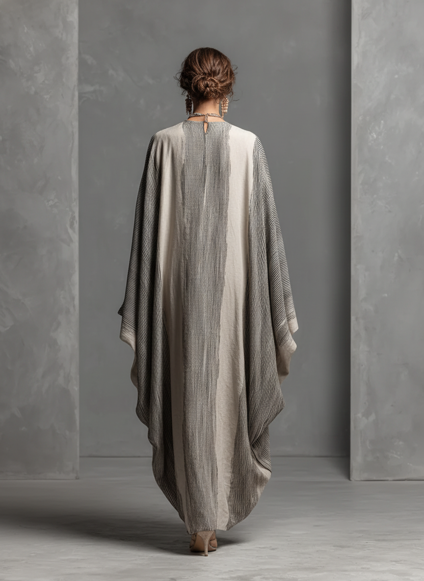 Eloise striped batwing maxi kaftan dress