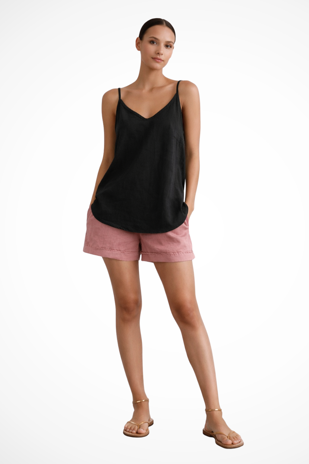 Noelle v-neck strappy cami top