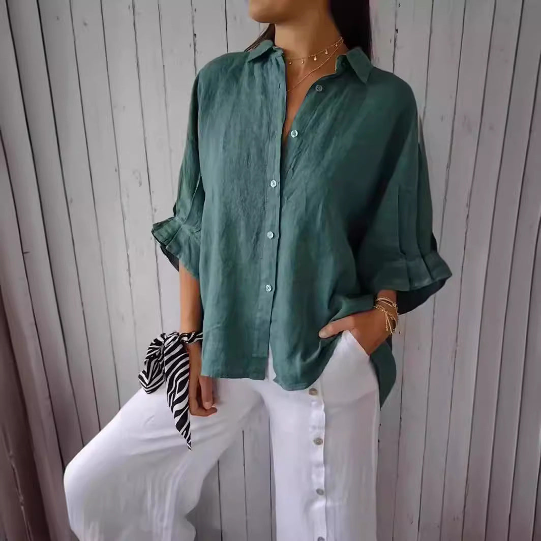 Linen Long Sleeve Shirt #1