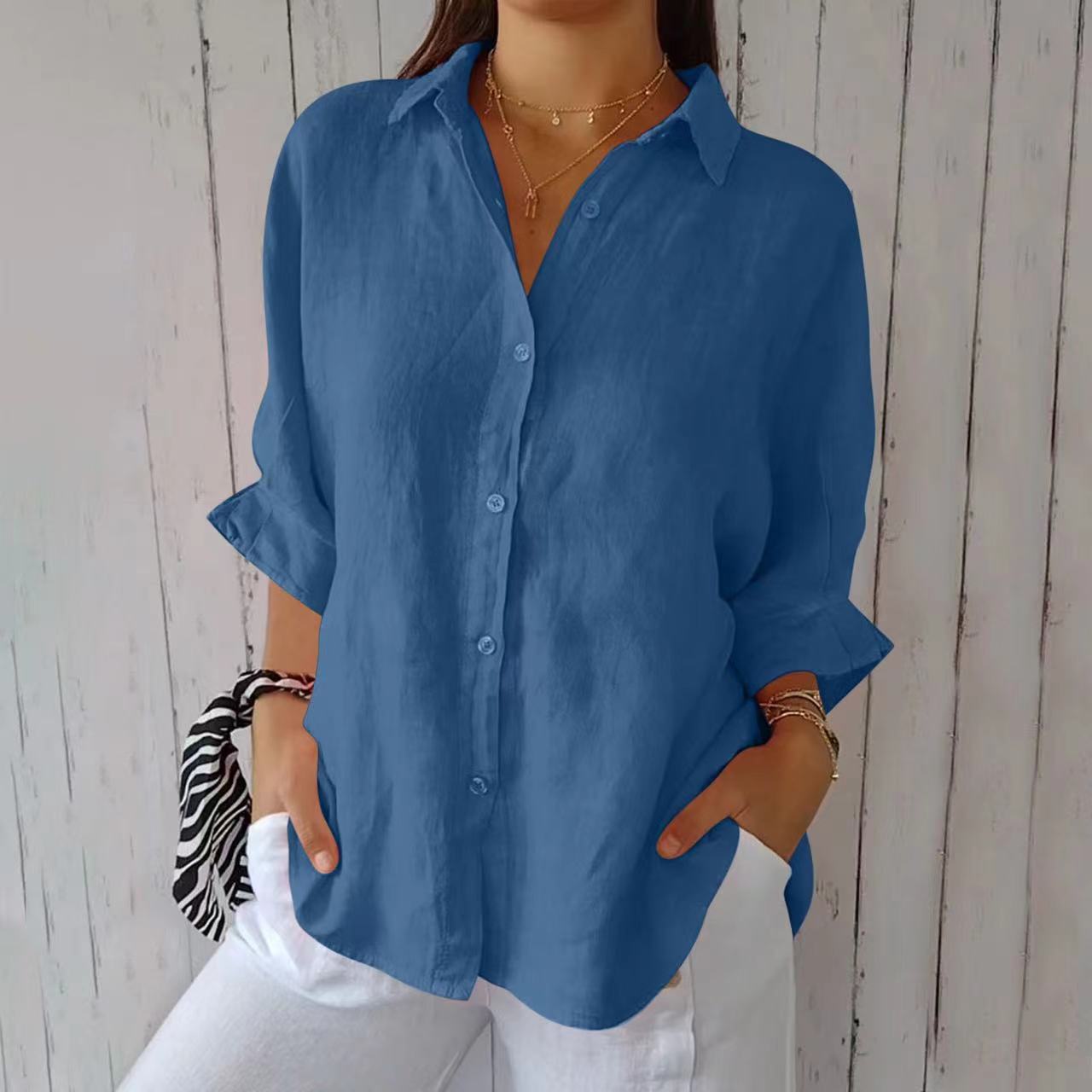 Linen Long Sleeve Shirt #1
