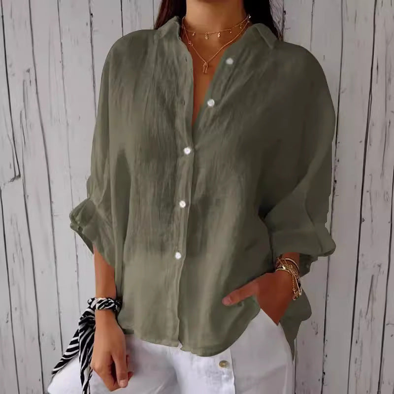Linen Long Sleeve Shirt #1