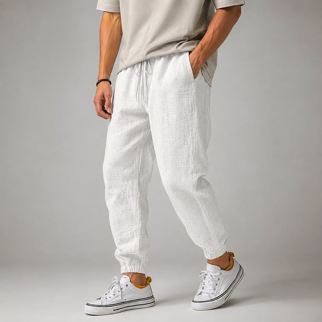 Philippa drawstring cuffed jogger pants