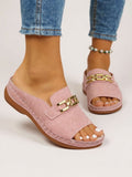 Romy Chain Slide Sandals | Women's Flat Slip-On Sandals