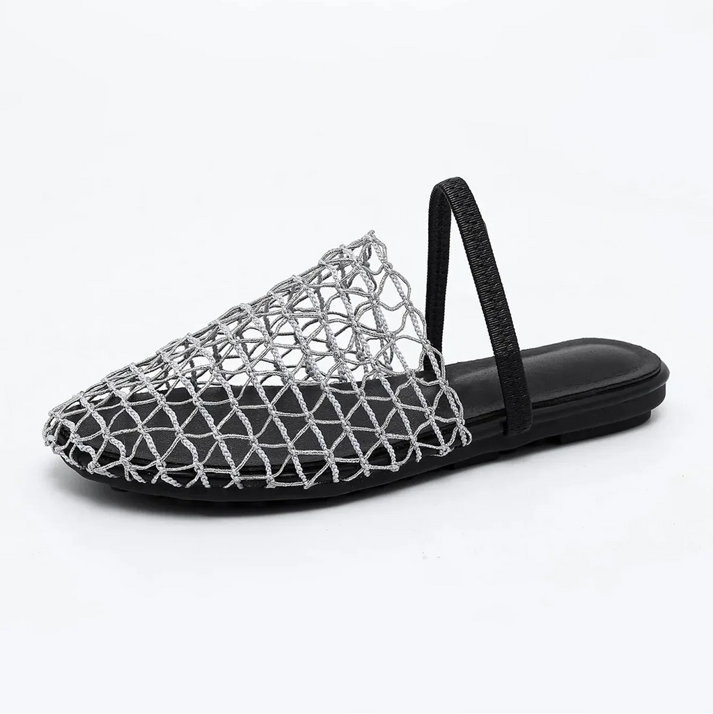 Summer Mesh Mule Sandals | Women's Woven Slip-On Sandals