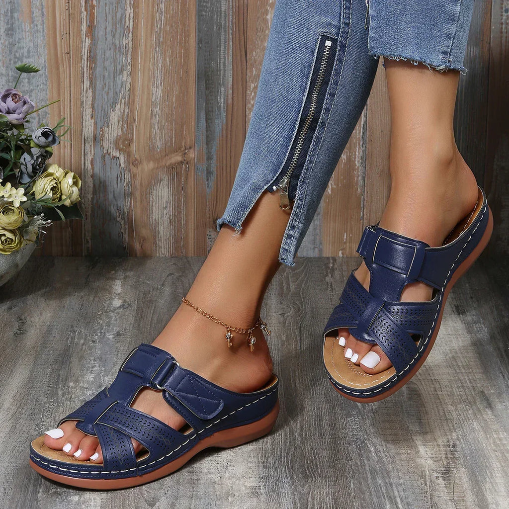 Aria Woven Wedge Sandals | Women's Cushioned Toe-Loop Sandals