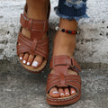 Aria Woven Wedge Sandals | Women's Cushioned Toe-Loop Sandals
