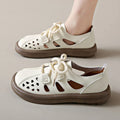 Harbor Perforated Lace-Up Flats | Women's Cut-Out Summer Flats