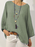 Sabine oversized round neck blouse