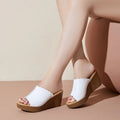 Verona Peep-Toe Wedge Sandals | Women's Slip-On Mule Sandals
