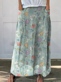 Lucille bee and floral print maxi skirt