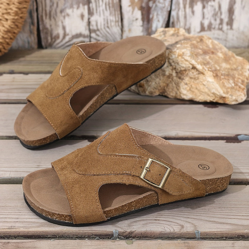 Lidiya Wide-Band Flat Sandals | Women's Slingback Comfort Sandals