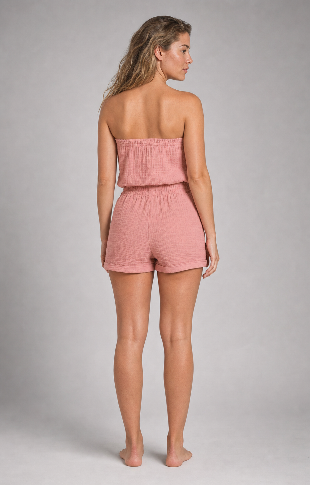 Susan™ | Effortlessly Comfortable Summer Shorts — Pink — back