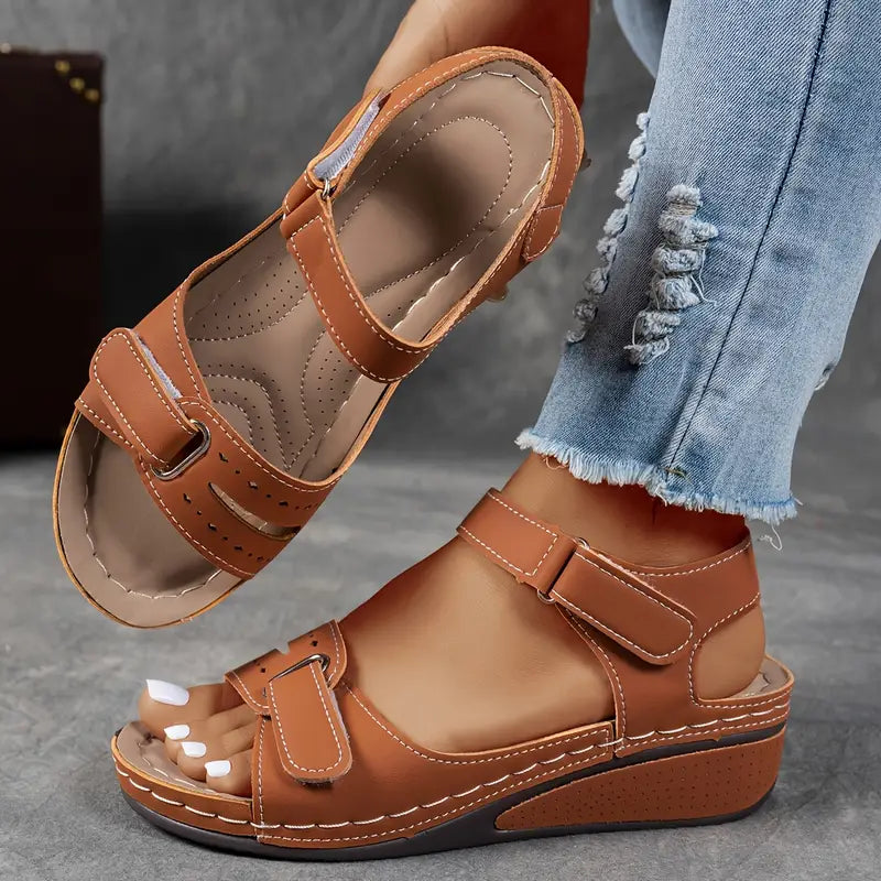 Vera Twin-Strap Wedge Sandals | Women's Cushioned Comfort Sandals