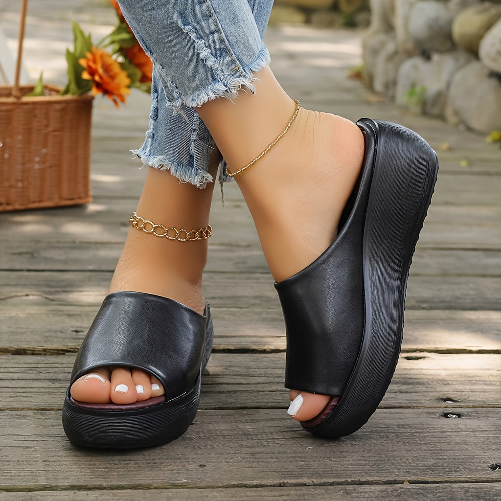 Noelia Peep-Toe Comfort Sandals | Women's Slip-On Summer Sandals