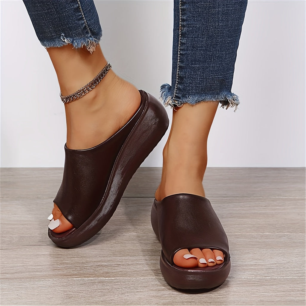Noelia Peep-Toe Comfort Sandals | Women's Slip-On Summer Sandals