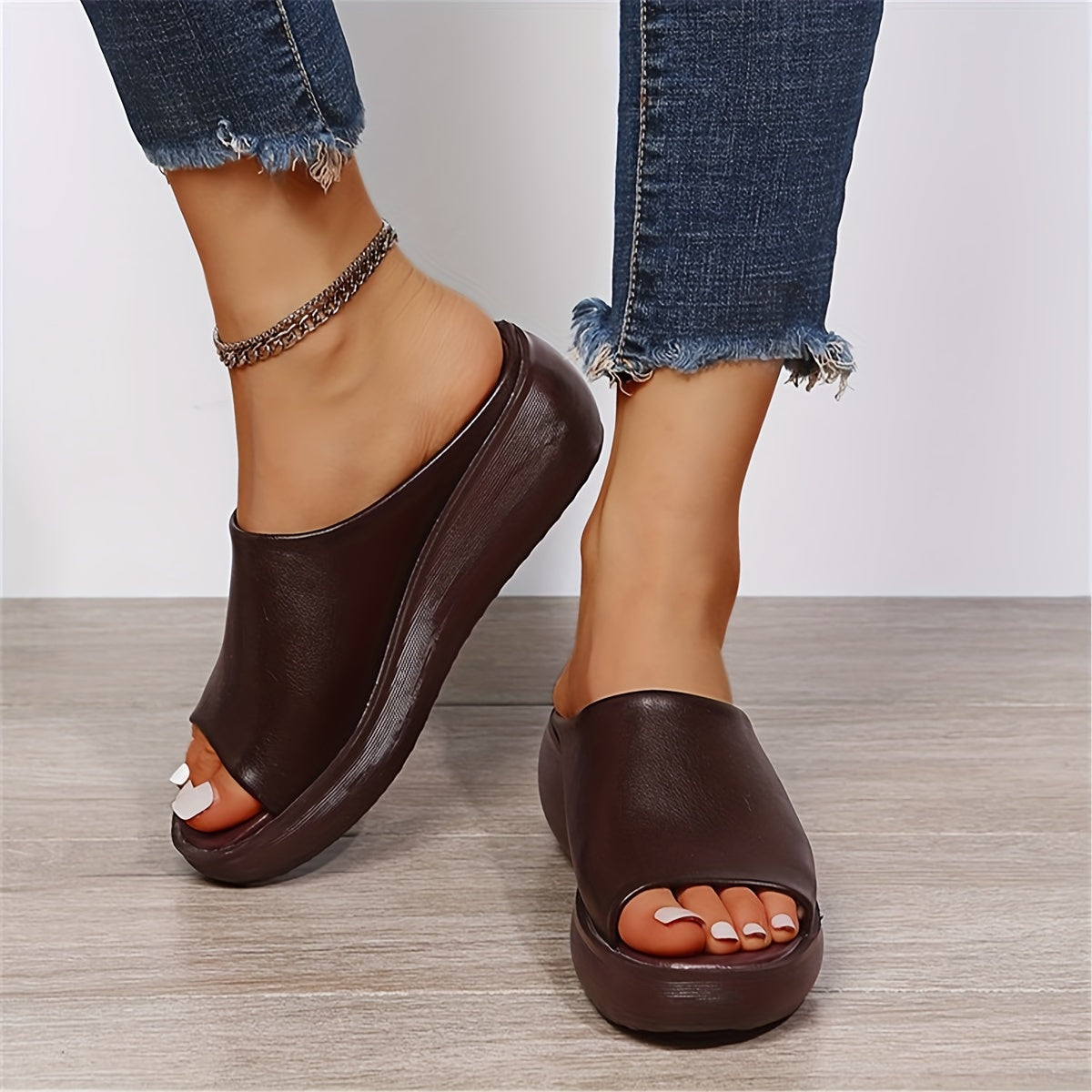 Noelia Peep-Toe Comfort Sandals | Women's Slip-On Summer Sandals