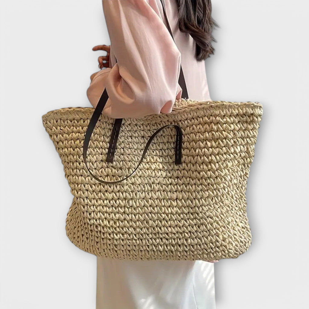 Orianne slouchy crochet weave shoulder tote bag