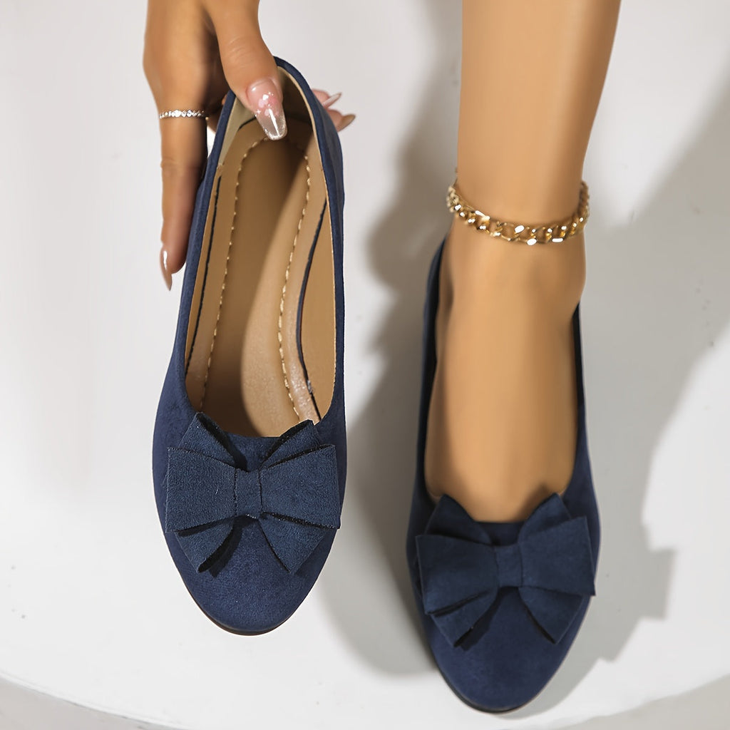 Maisie Wedge Ballet Flats | Women's Bow Slip-On Flats