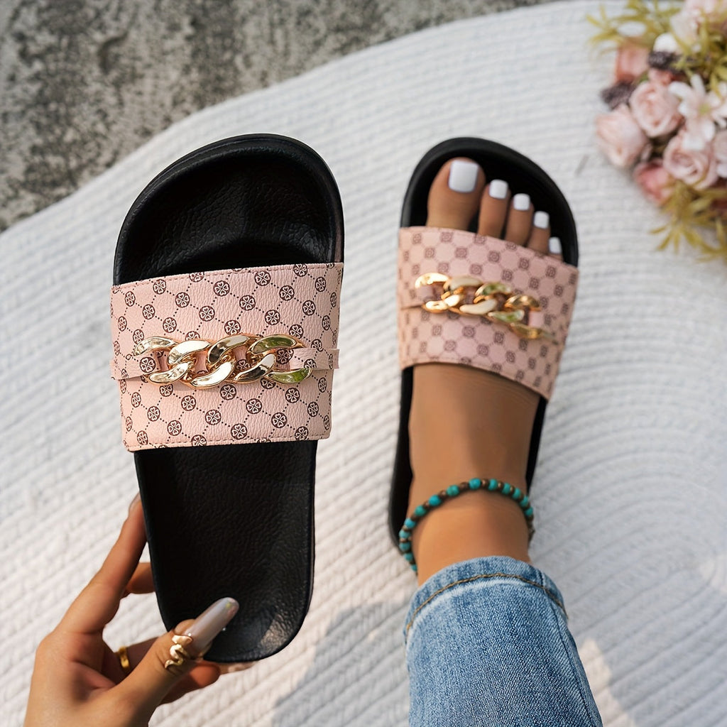 Milano Chain-Detail Sandals | Women's Cushioned Comfort Sandals