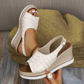Marbella Croc-Effect Wedge Sandals | Women's Platform Sandals