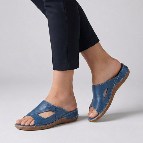 Calva Cut-Out Mule Sandals | Women's Flat Slip-On Sandals