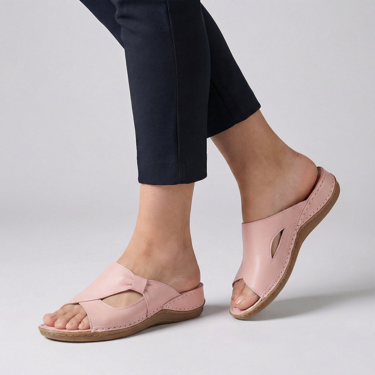 Calva Cut-Out Mule Sandals | Women's Flat Slip-On Sandals