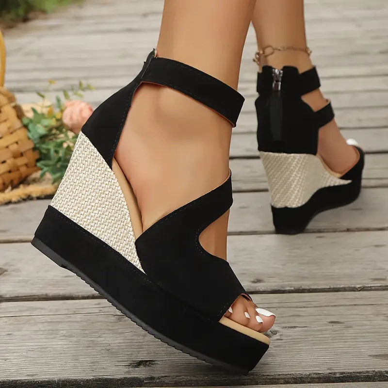 Calvina Ankle-Strap Wedge Sandals | Women's High Wedge Sandals