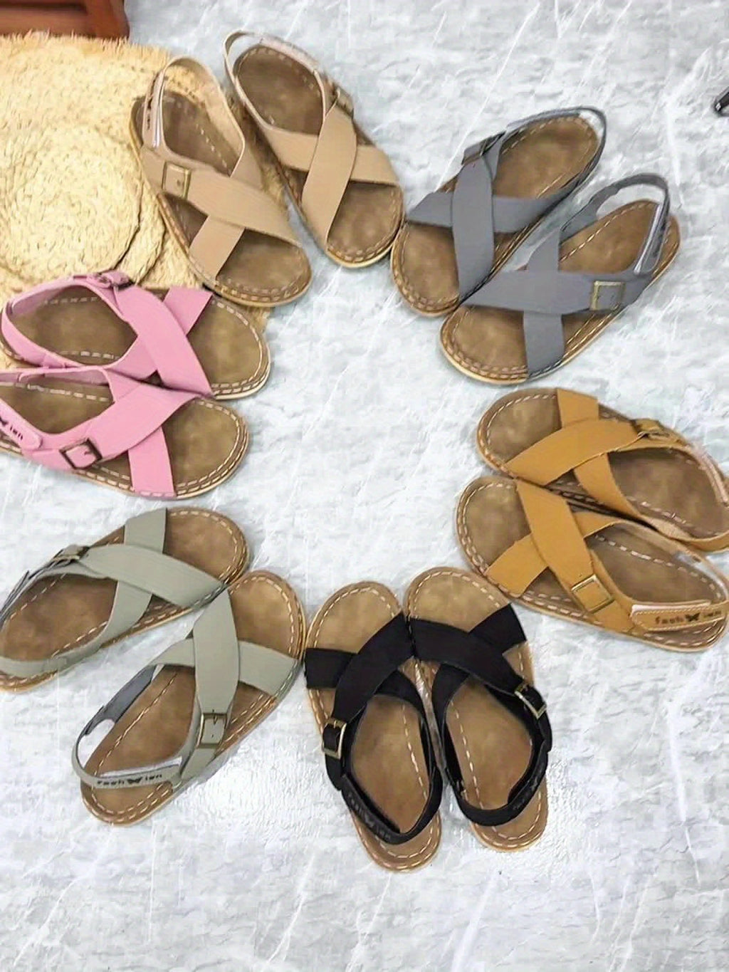 Viola Cross-Strap Wedge Sandals | Women's Cushioned Comfort Sandals