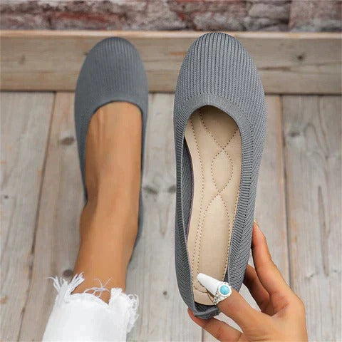 Ember Knit Ballet Flats | Women's Round-Toe Slip-On Flats