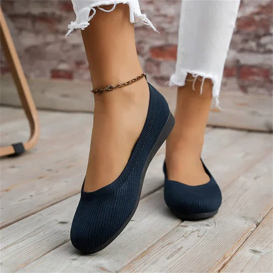 Ember Knit Ballet Flats | Women's Round-Toe Slip-On Flats