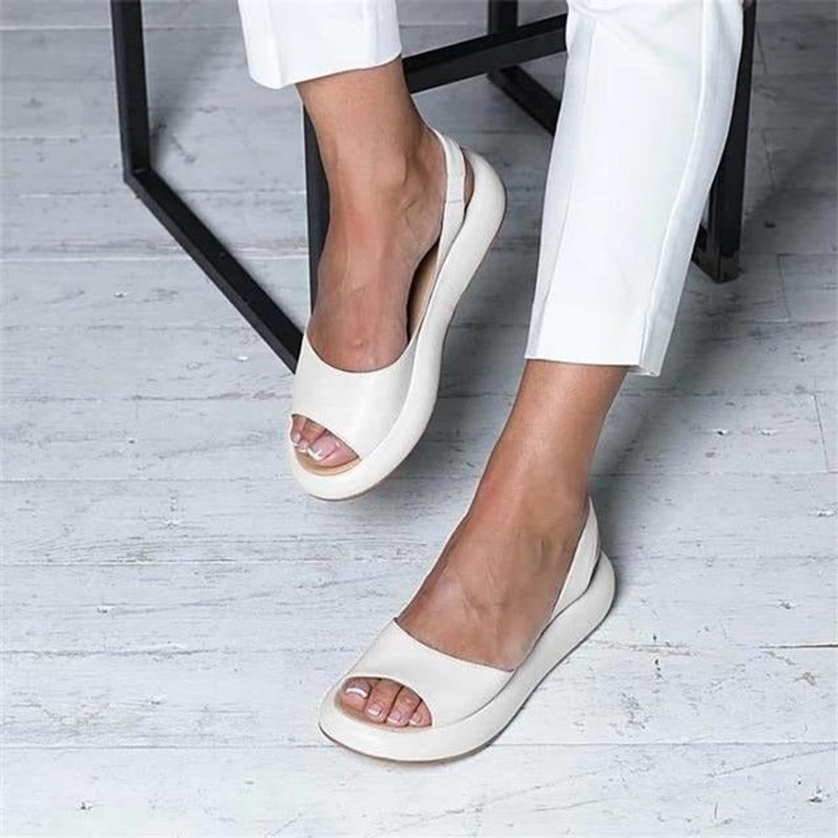 Darla Peep-Toe Slingback Sandals | Women's Flat Summer Sandals