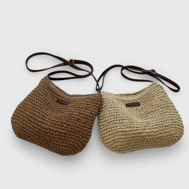 Mercy crochet zip-top hobo shoulder bag