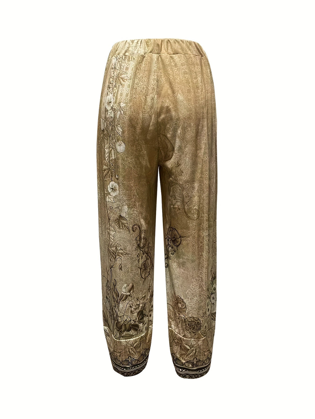 Ursula floral border print cropped harem pants